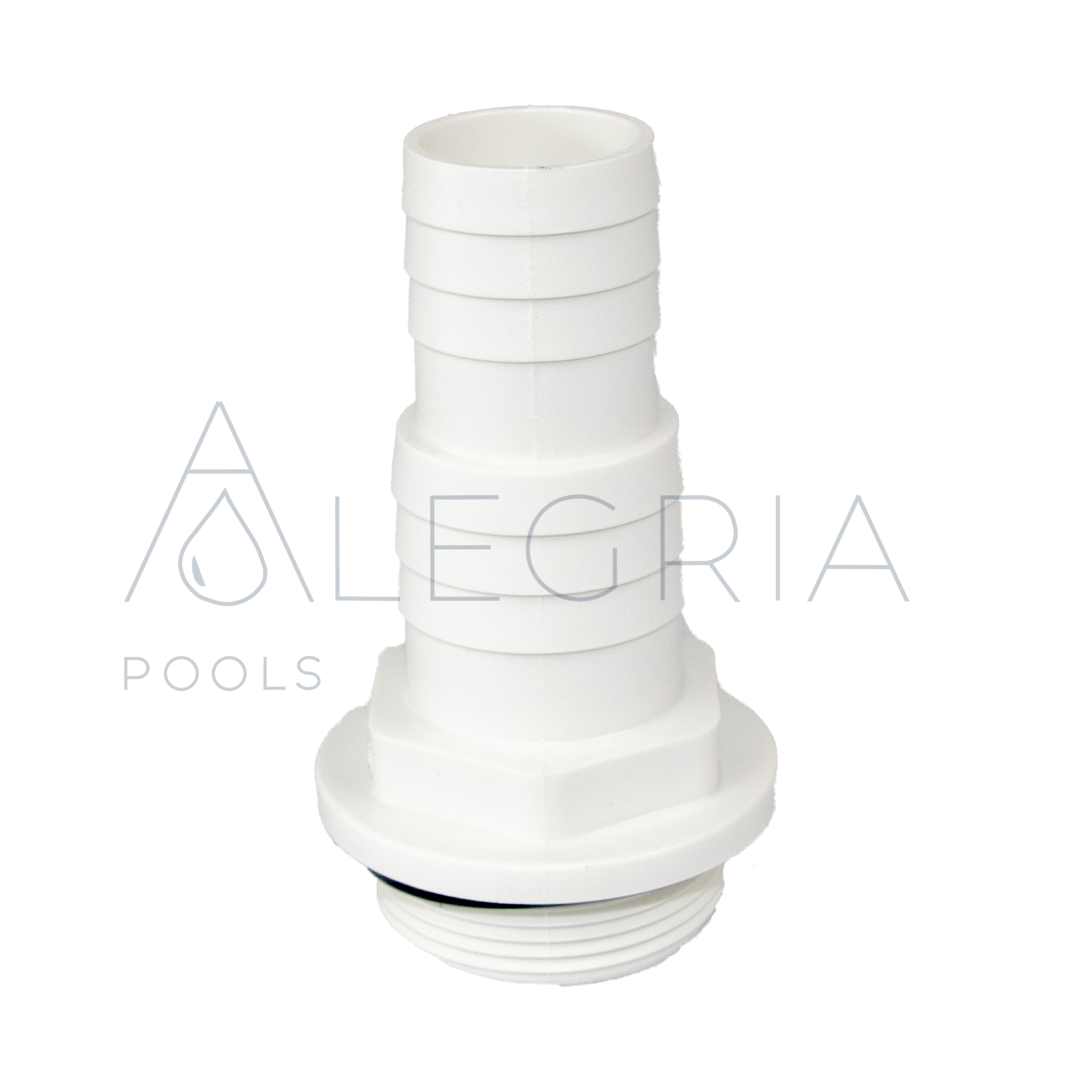 2 x well2wellness PVC Druckschlauchtülle Ottagonale con Klebeanschluss 50 x 38 x 32 MM